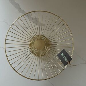 Mid Century Modern Gold Wire Basket